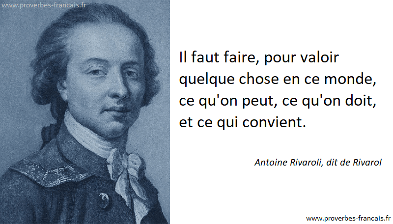 Les pensées et citations d�Antoine de Rivarol